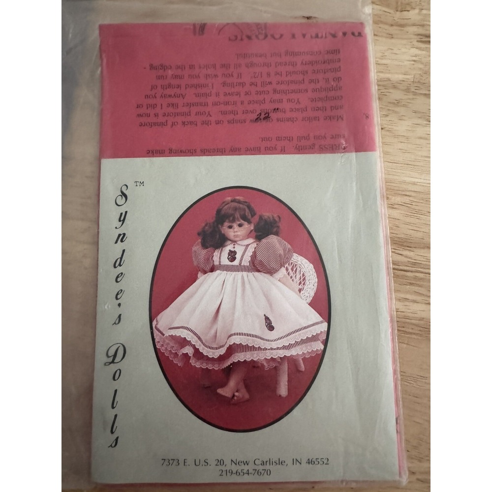 Syndee's Dolls Pattern Fits 23" Doll Uncut